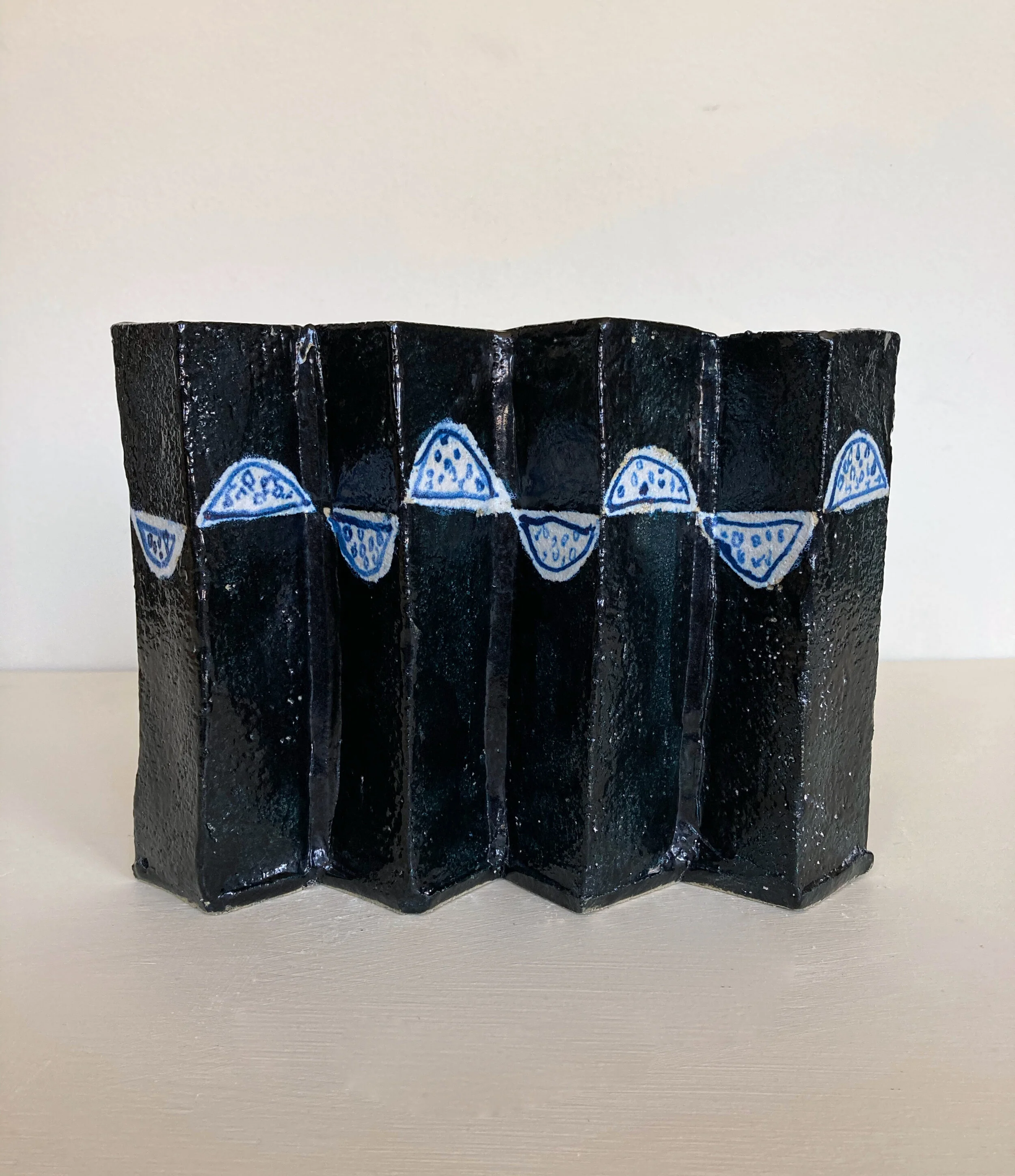 Vase in the Shape of a Folding Screen