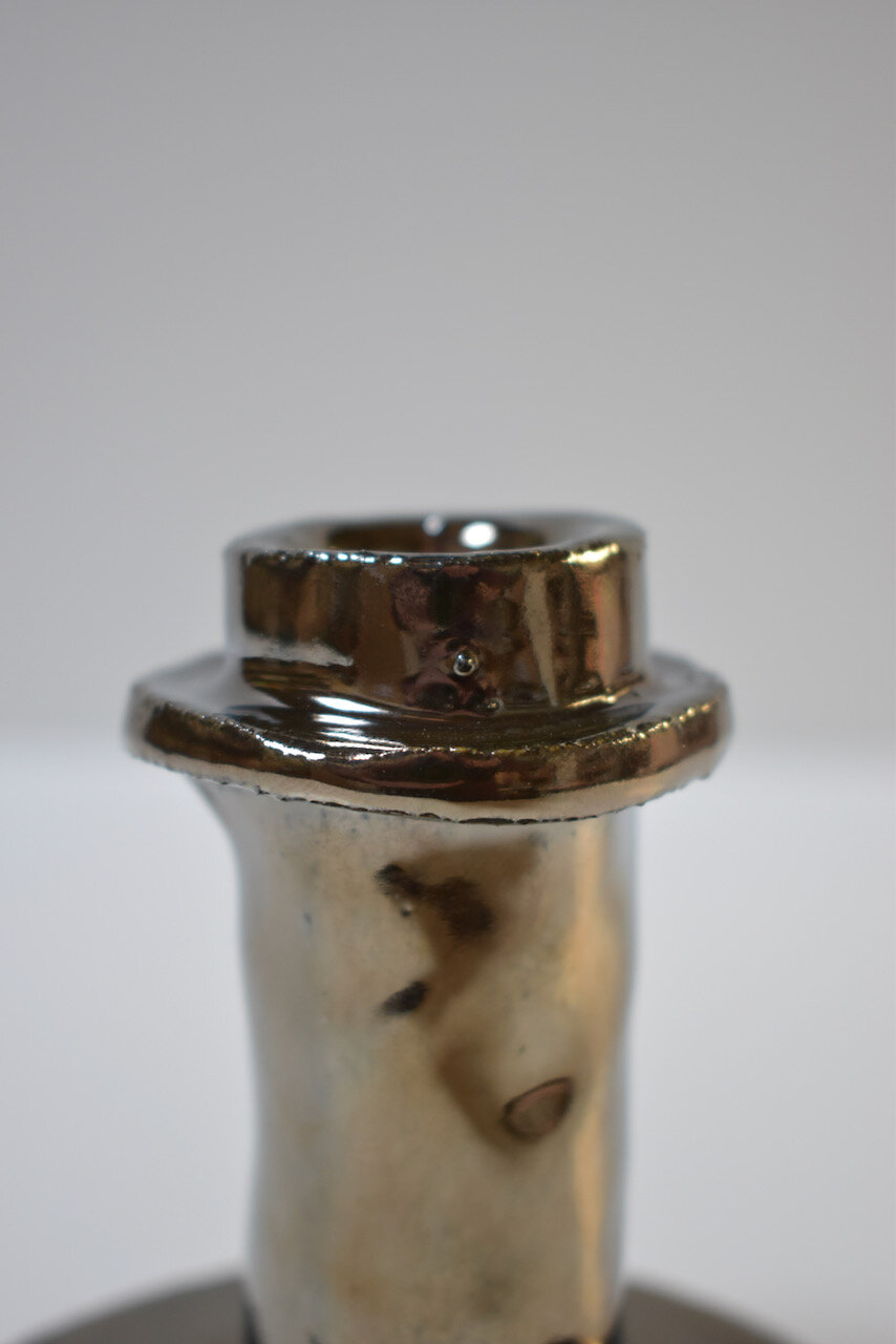 Metallic Glazed Candle Stick 1