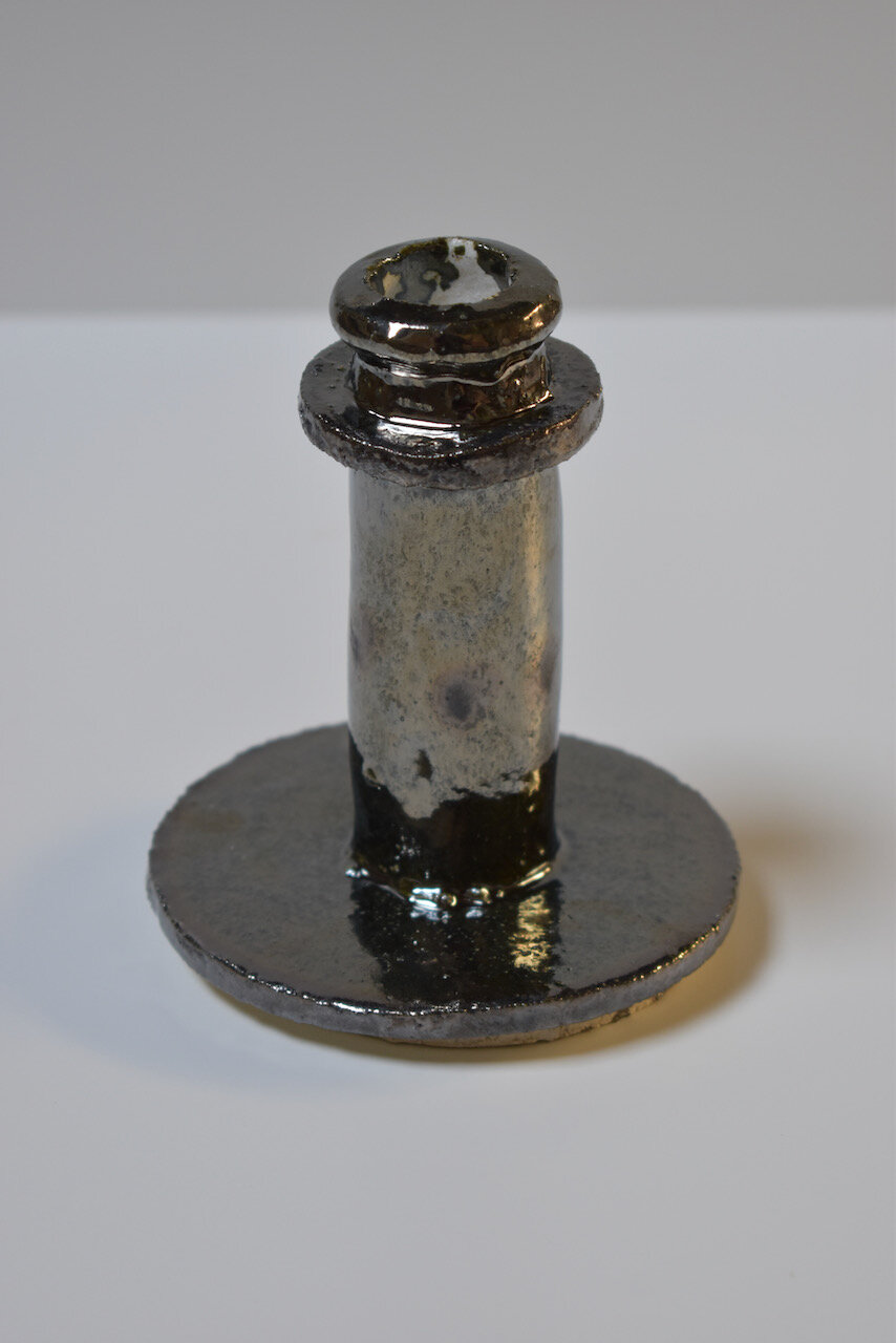 Metallic Glazed Candle Stick 3