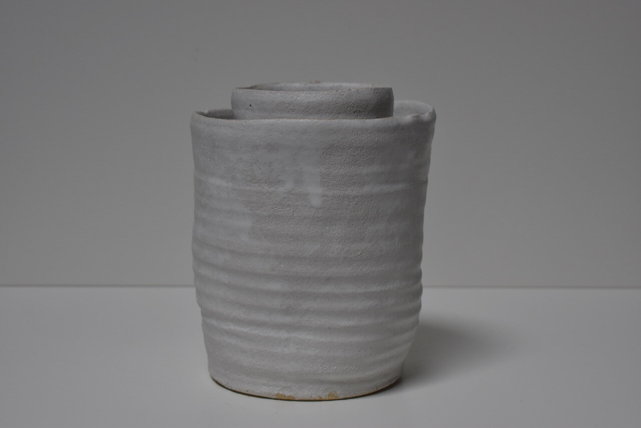 Double Walled Vase - White