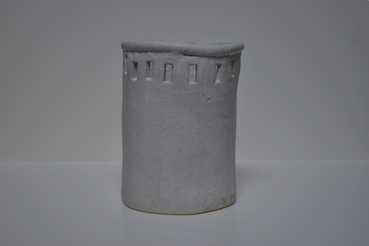 White Vase with Openwork 