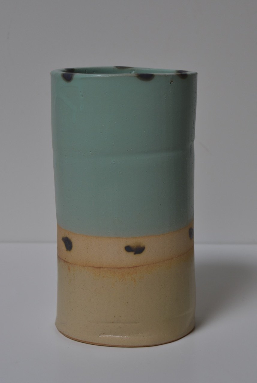 Two Color Vase - Sand/Mint