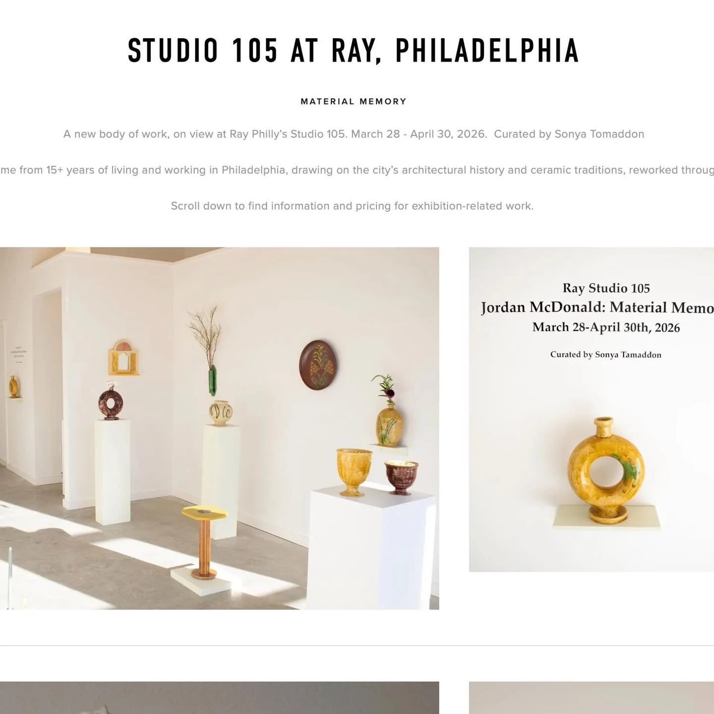 Images and information from my current show at @rayphilly.place are now live on my website. You can find the link in my bio or on the landing page.
The exhibition will be up through the end of April, with a gallery talk on Thursday, April 9 at 6pm.
M