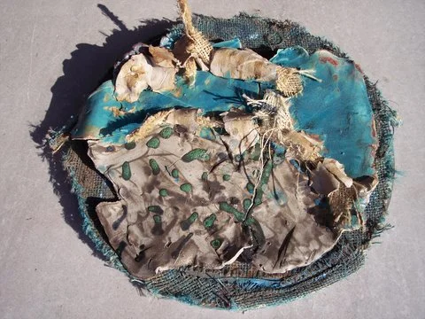 "Clay with material"