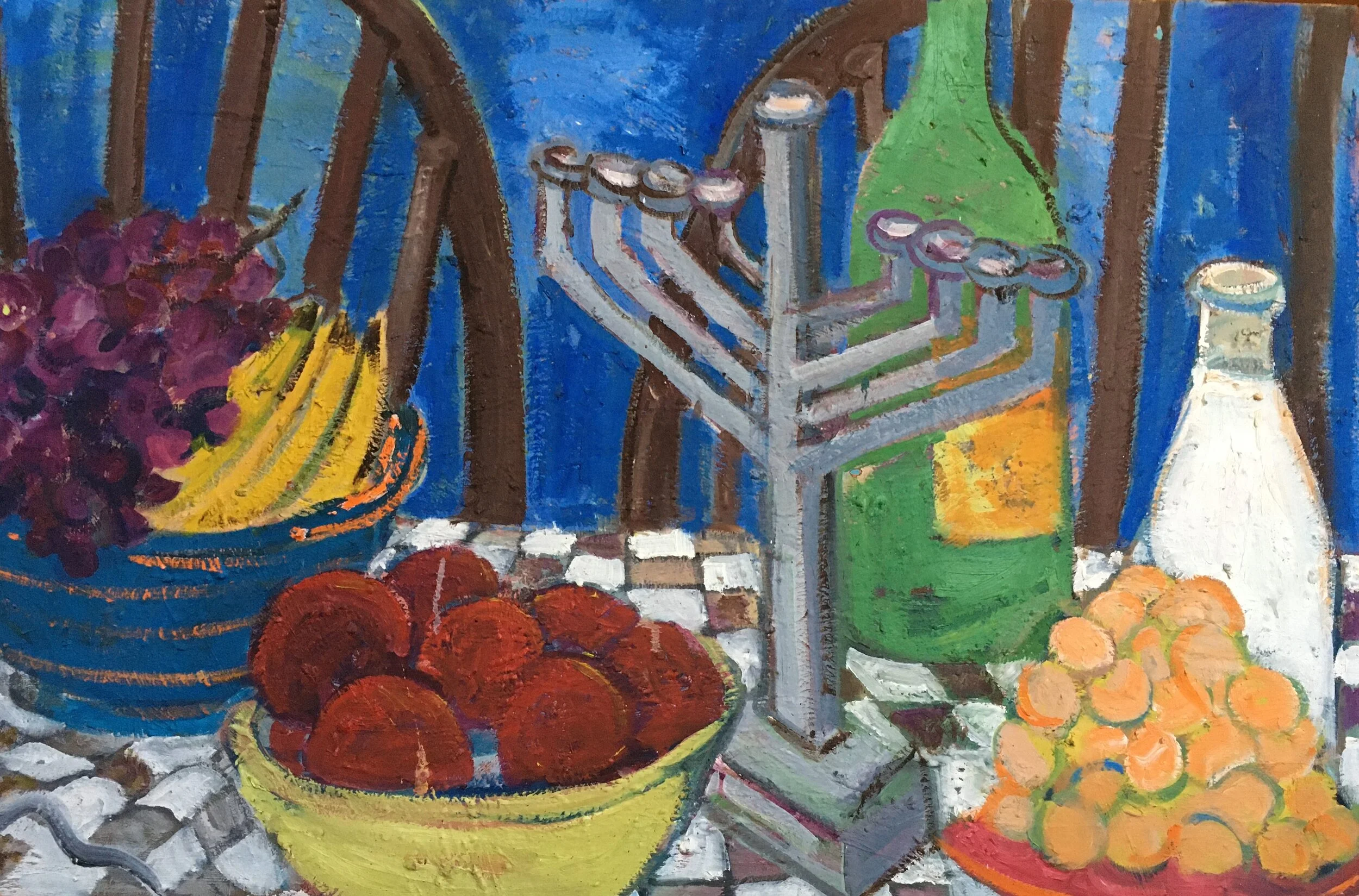 "Menorah and Table"