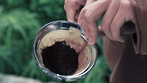 コーヒー豆かす処理がたったの約1秒!