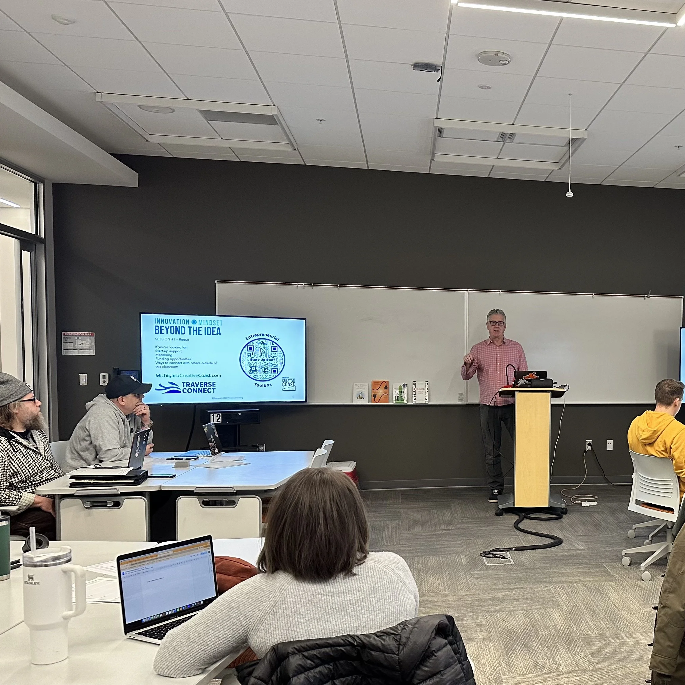  Teaching the Innovation Mindset class at Northwestern Michigan College (Spring 2024) 