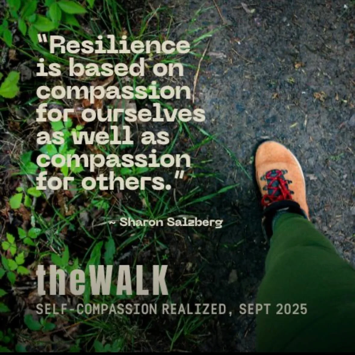 &ldquo;Resilience is based on compassion for ourselves as well as compassion for others.&rdquo; ~ Sharon Salzberg

Our new program, theWALK, will engage you in becoming more resilient. Learning the skills of resilience will help you bounce back after