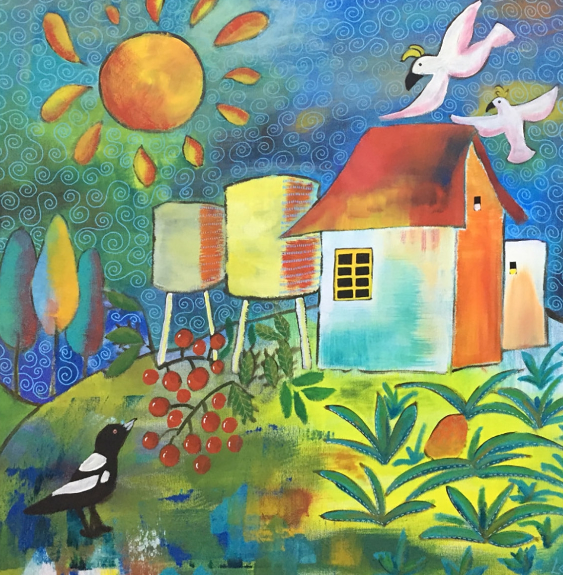 House with Pineapples and Tomatoes