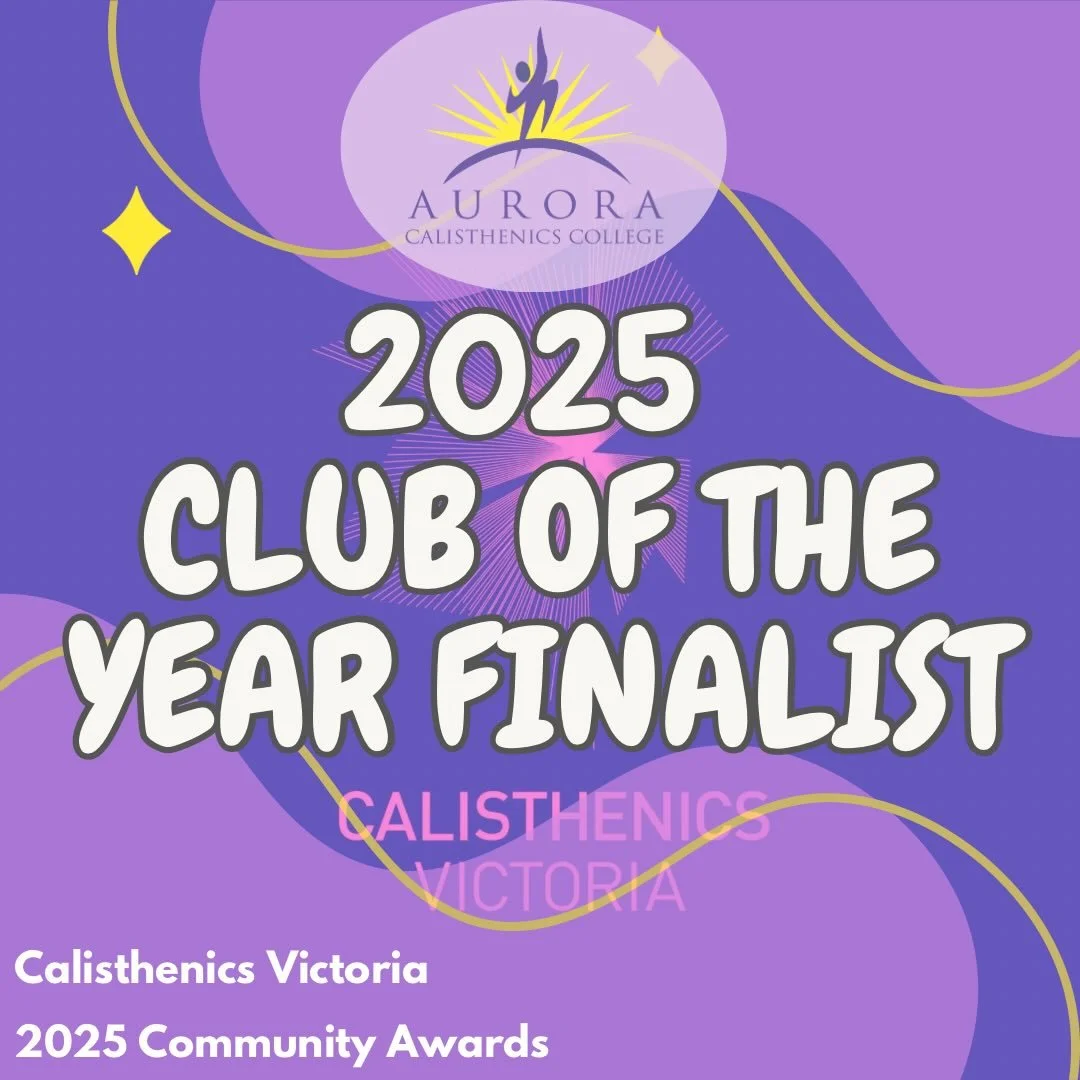 ✨2025 Club of the Year Finalist✨
We are so proud to announce we are a finalist for the 2025 Calisthenics Victoria Community Awards: Club of the Year! Thank you to every coach, pupil, parent, volunteer and supporter who helps run our beautiful club an