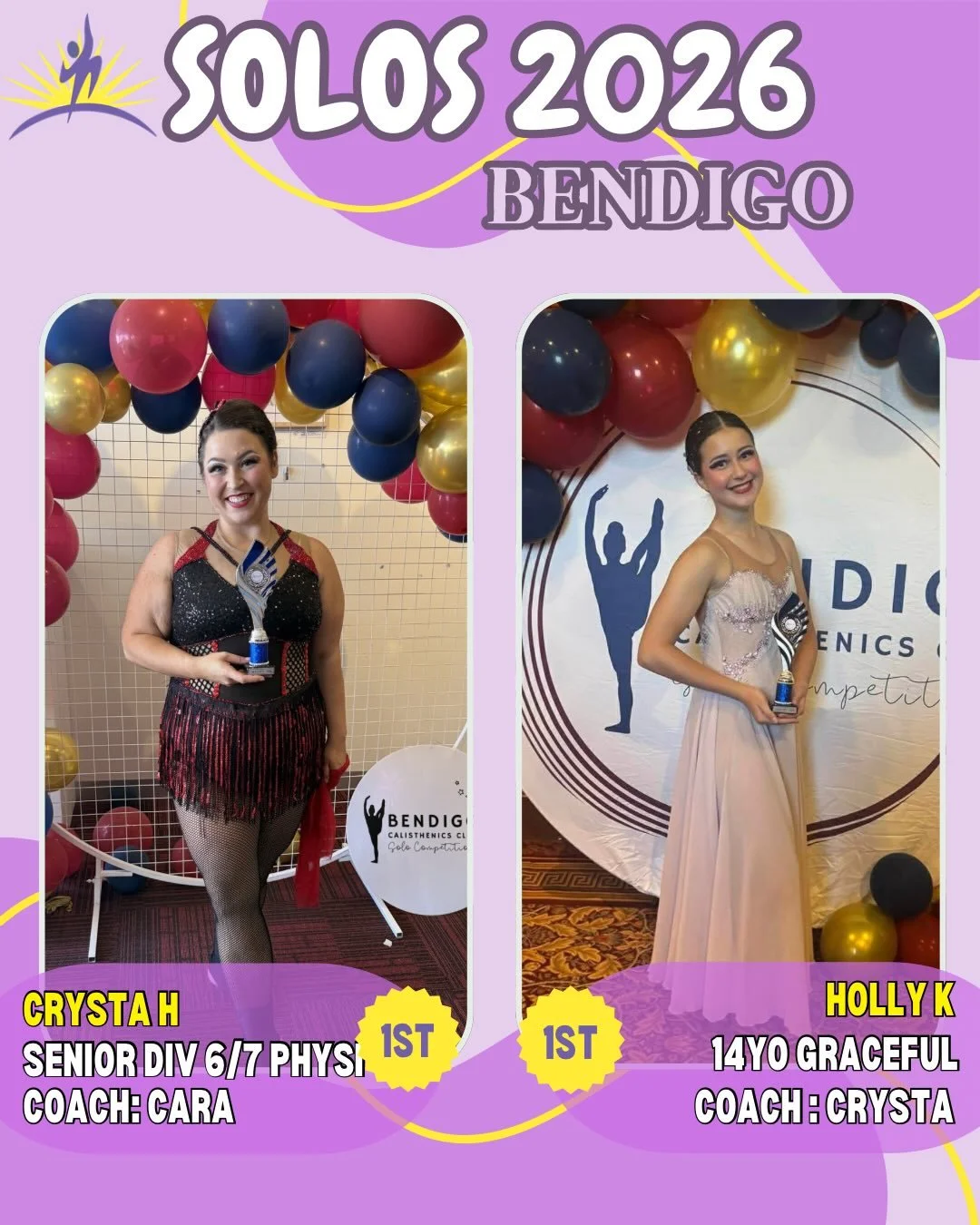 ✨Solos - Bendigo✨

Congratulations to our fabulous soloists and duos who kicked off their competition season on the weekend! We are so proud of the brilliant performances and can&rsquo;t wait to see your growth and improvement throughout the season! 