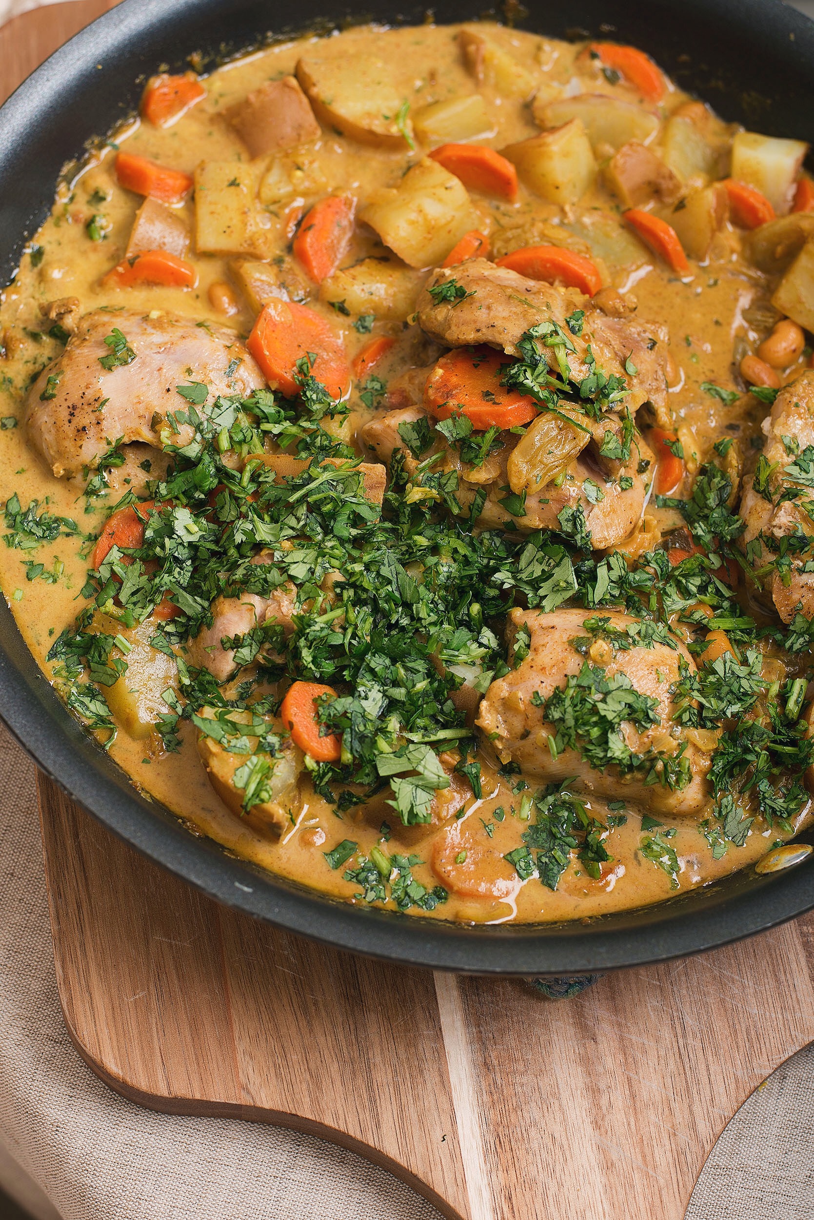 Chicken Coconut Curry with Sweet Potatoes and Carrots