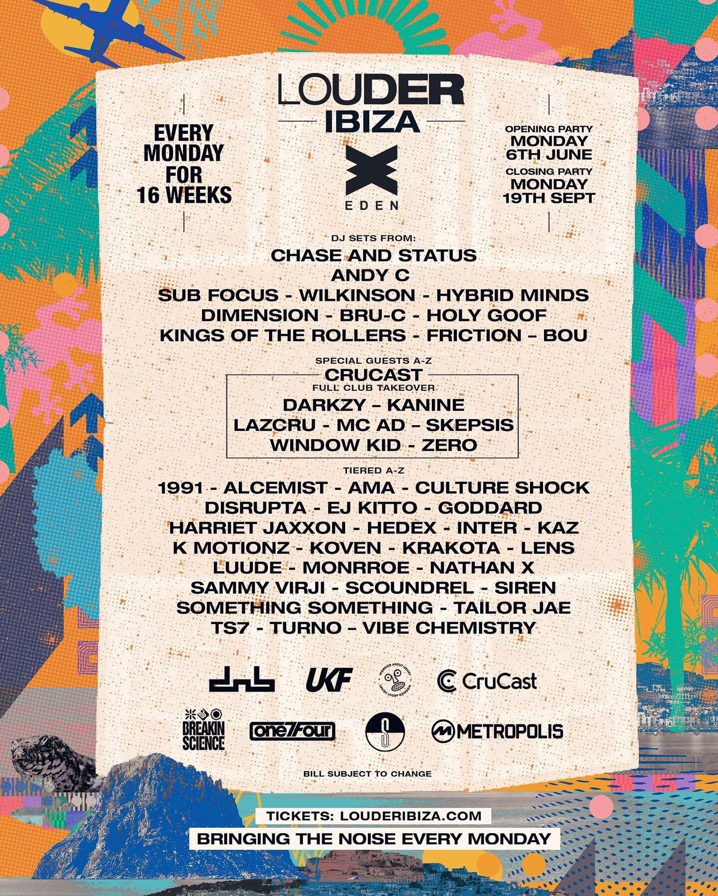 This is the one we been waiting for. Summer is officially returning. BACK ON THE ISLAND 🇪🇸🔥 Sign up for tickets: louderibiza.com  #protectandtour
#tourmanager #toursupport #theresnostoppingus #tourlife #nosleep #globetrotter #advancing #backstage 