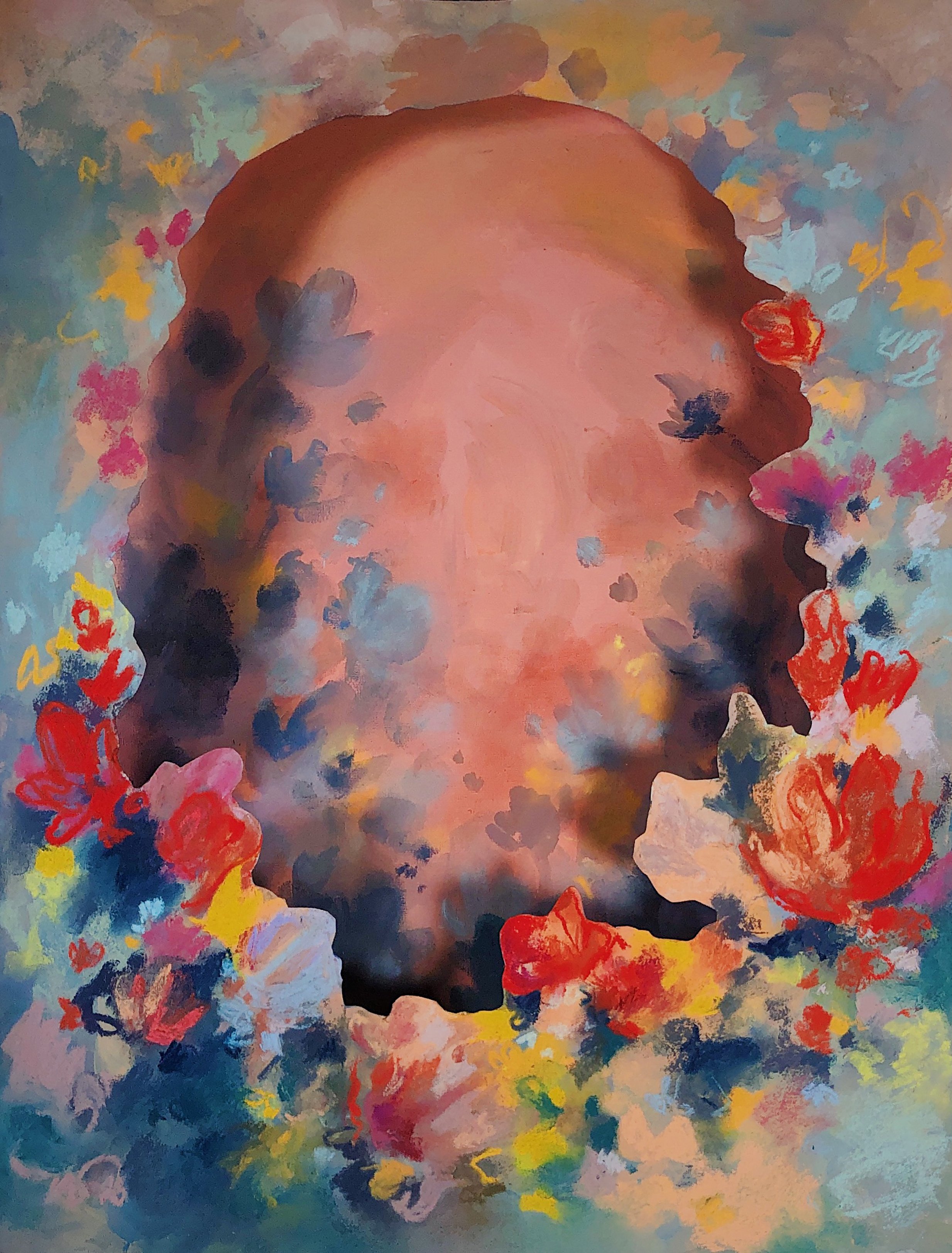 Layered Garden at Sunset