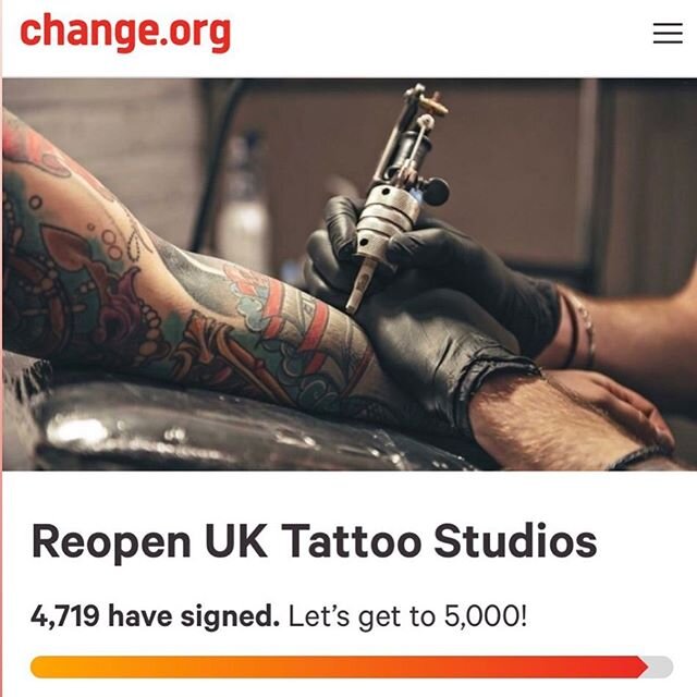 As you know, tattoo studios have not been granted permission to open on July 4th, despite being one of the most hygienic working environments. Please help us all open our doors by signing this petition!Link in bio.