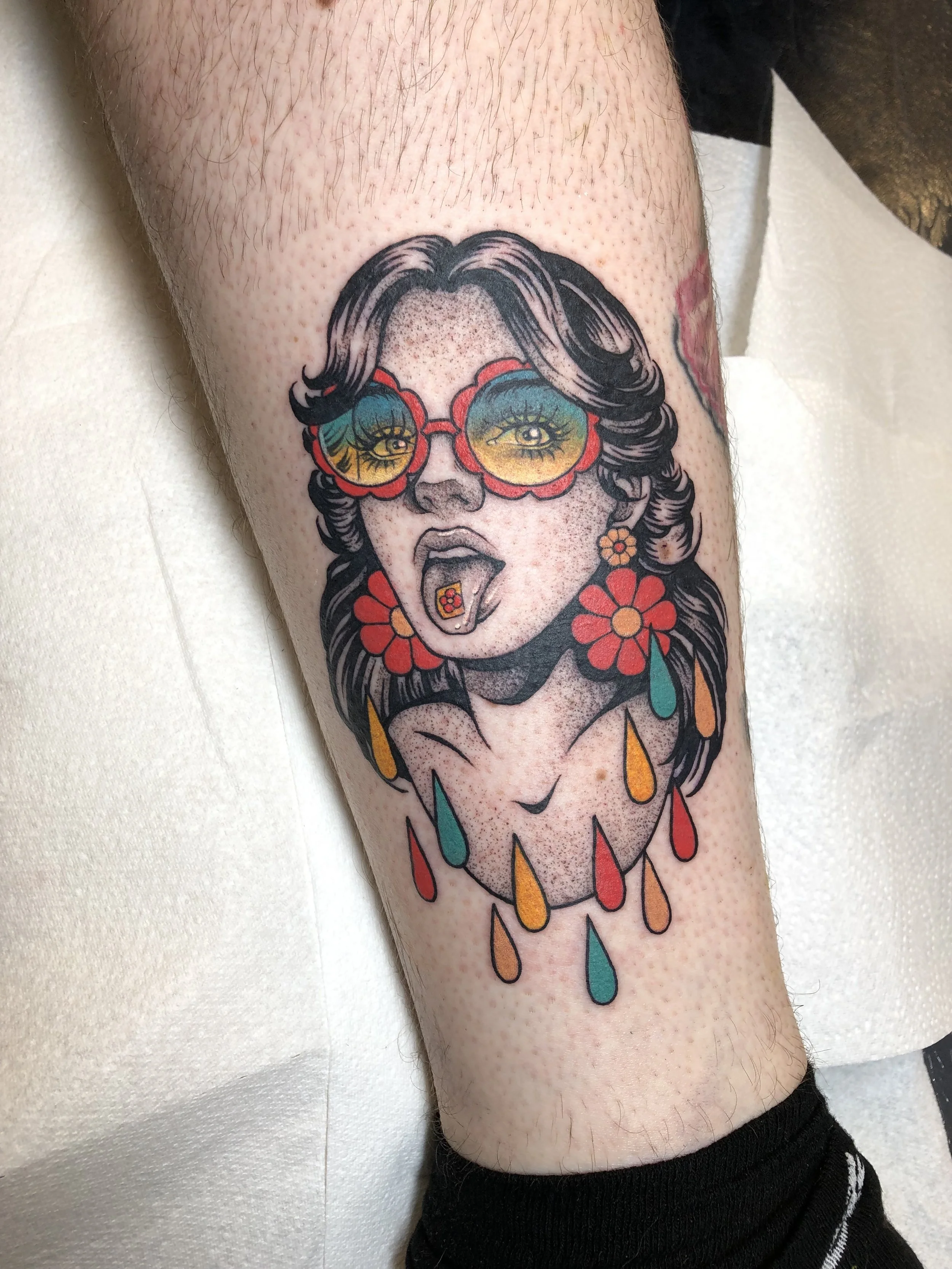 Colourful abstract tattoo