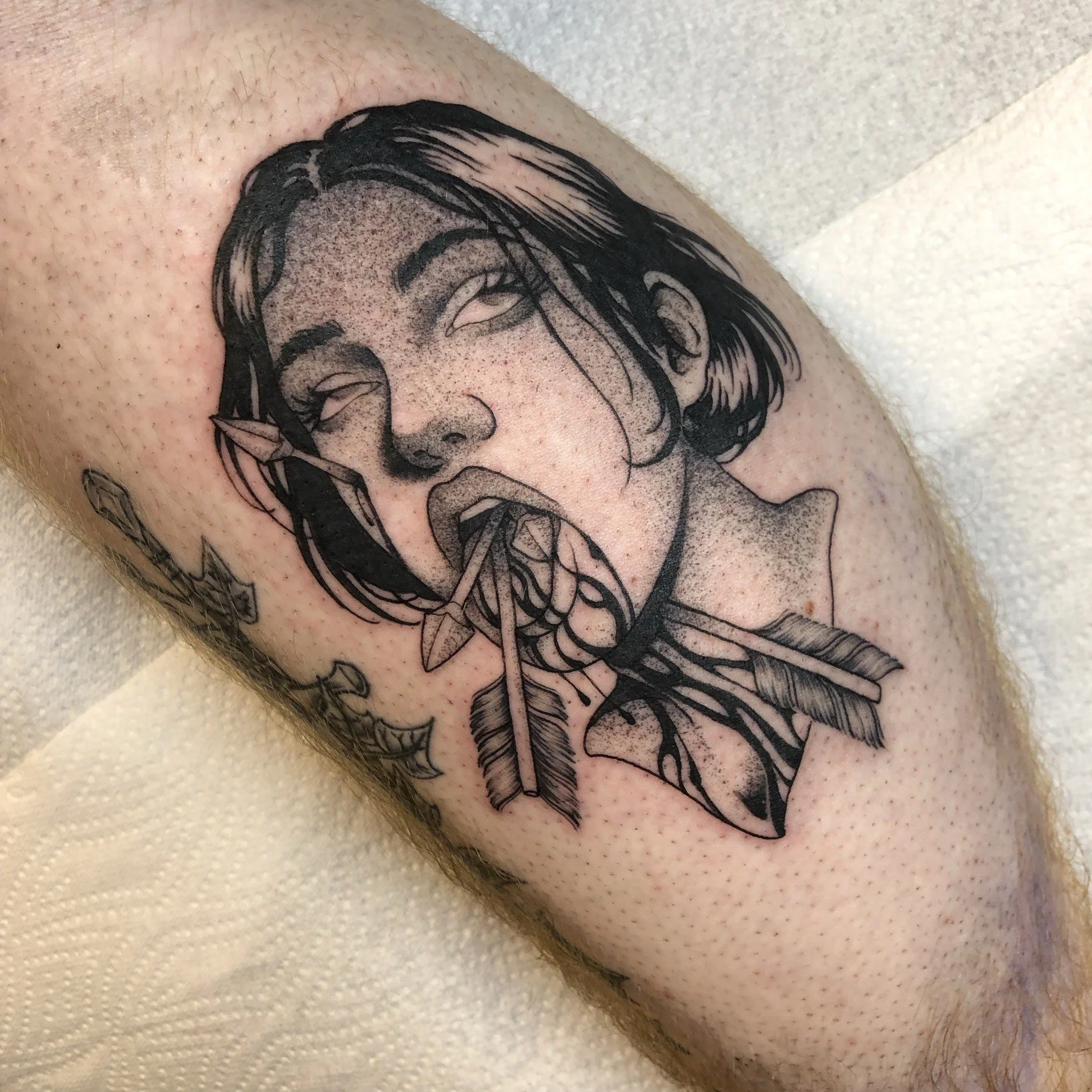 Abstract shaded tattoo