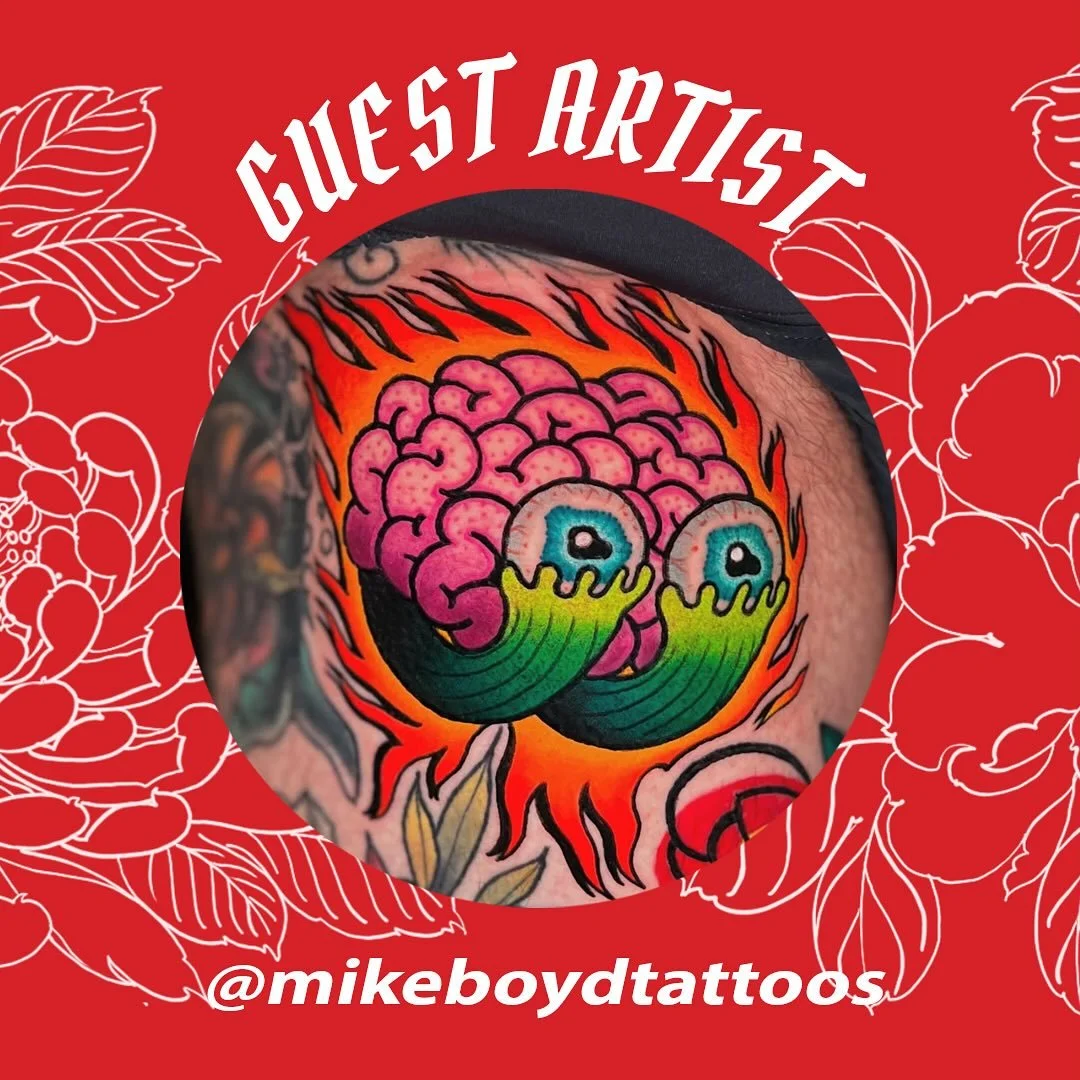 We look forward to having @mikeboydtattoos visiting us a couple of days on October 25-26. For enquiries drop him an email 📧 info@mikeboydtattoos.com
&bull;
&bull;
&bull;
#mikeboydtattoos #boldtattoos #colourtattoos #trippyart #london #redpointtattoo