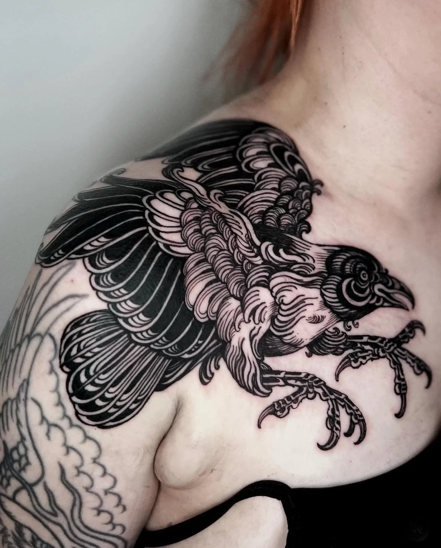 Done by @lukey.wolf 👉 for bookings email him at wolfietattooer@gmail.com  #lukeywolf #blackworktattoo #redpointtattoo #london #londontattoo #blkttt