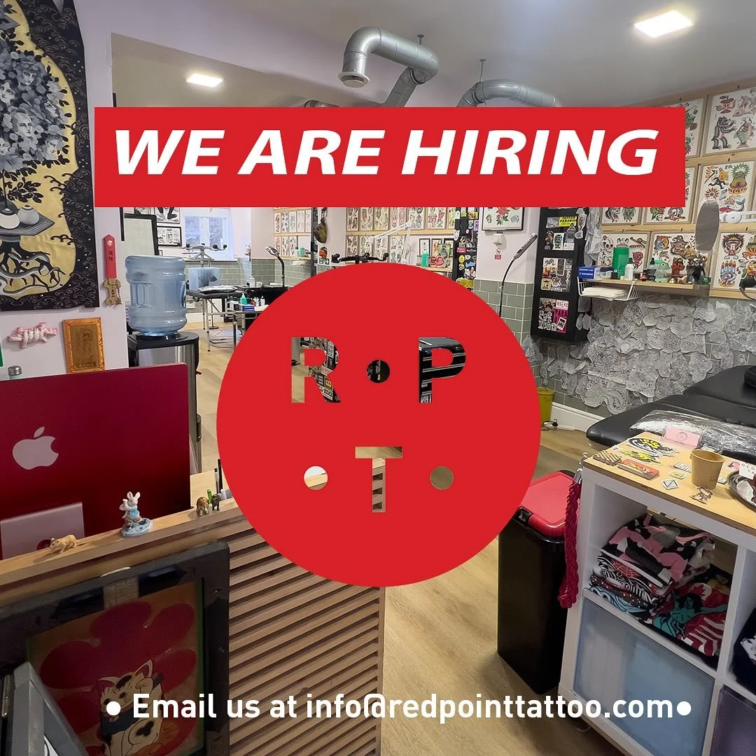 🔴WE ARE HIRING!🔴
We are looking for a new tattoo artist to join our team, please read the requirements carefully below and email us if you think you fit the bill!
📌must have own clientele
📌bring a good and positive attitude 
📌available to work 3