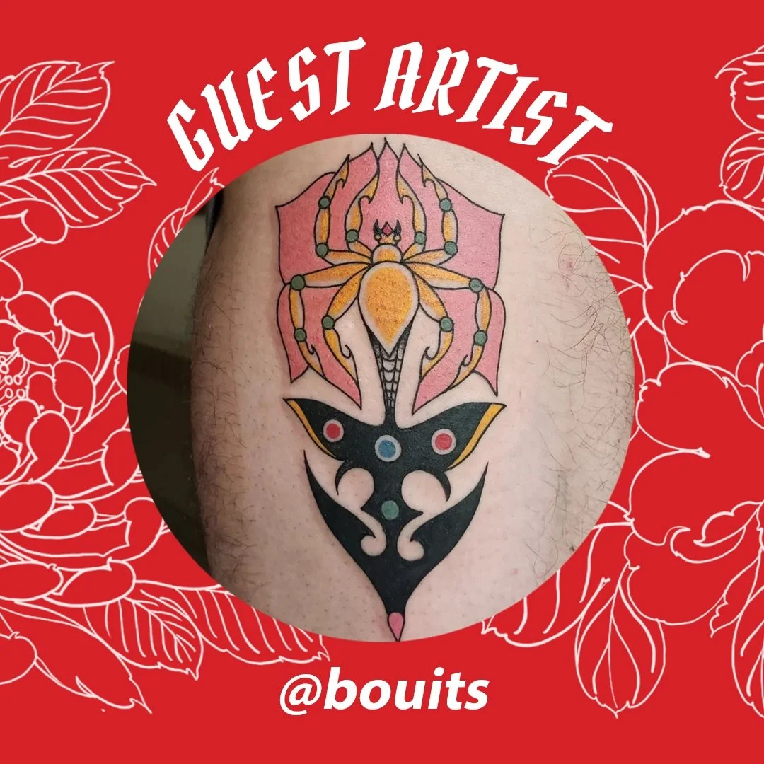 We can&rsquo;t wait to have @bouits back with us on August 12-15. For info &amp; bookings 📩 bouitsybouits@gmail.com
&bull;
&bull;
&bull;
#bouits #boldtattoos #londontattoo