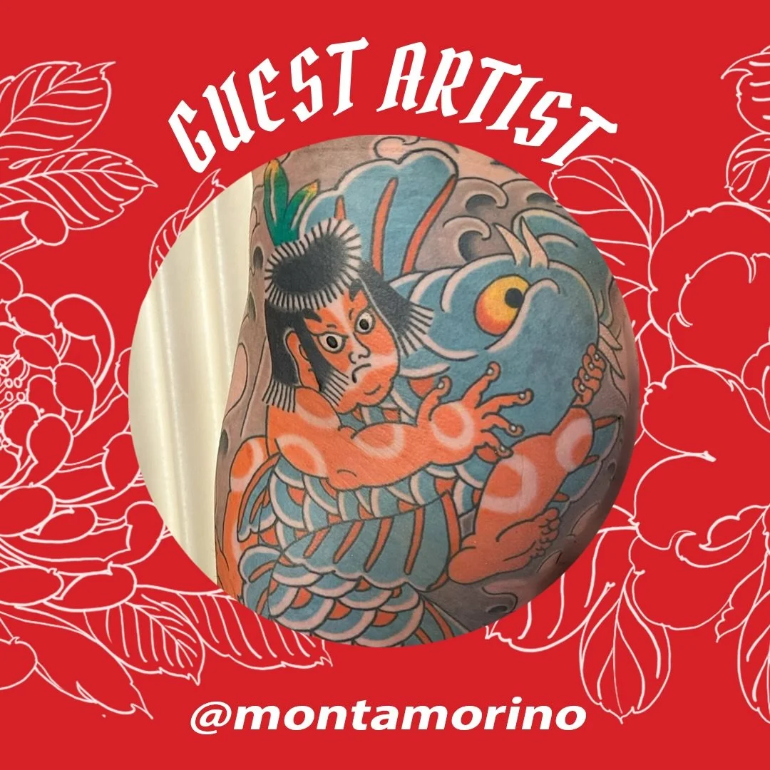 We can&rsquo;t wait to welcome back @montamorino to guest with us on 14-15-16 of September. For info &amp; bookings 📩 uprisetattoo@gmail.com *currently fully booked *
&bull;
&bull;
&bull;
#montamorino #japanesetraditional #tebori