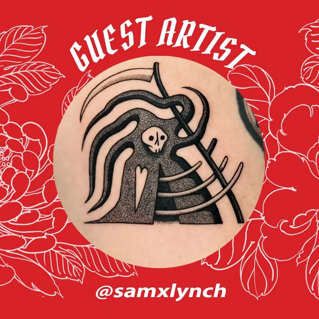 We are excited to welcome @samxlynch to guest with us on October 12th and 14th. For info &amp; bookings just drop him a DM!
&bull;
&bull;
&bull;
#samlynch #traditionaltattoo #londontattoo