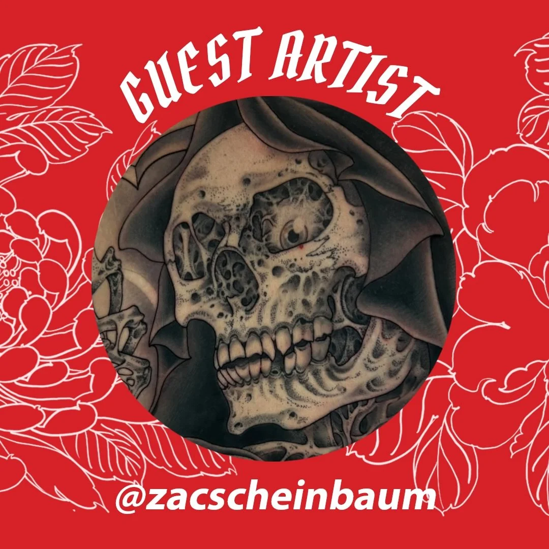 We are excited to welcome @zacscheinbaum to guest with us on October 8-9-10. For info &amp; bookings 📩 shrinetattoosantafe@gmail.com
&bull;
&bull;
&bull;
#zacscheinbaum #blackandgreytattoo #redpointtattoo