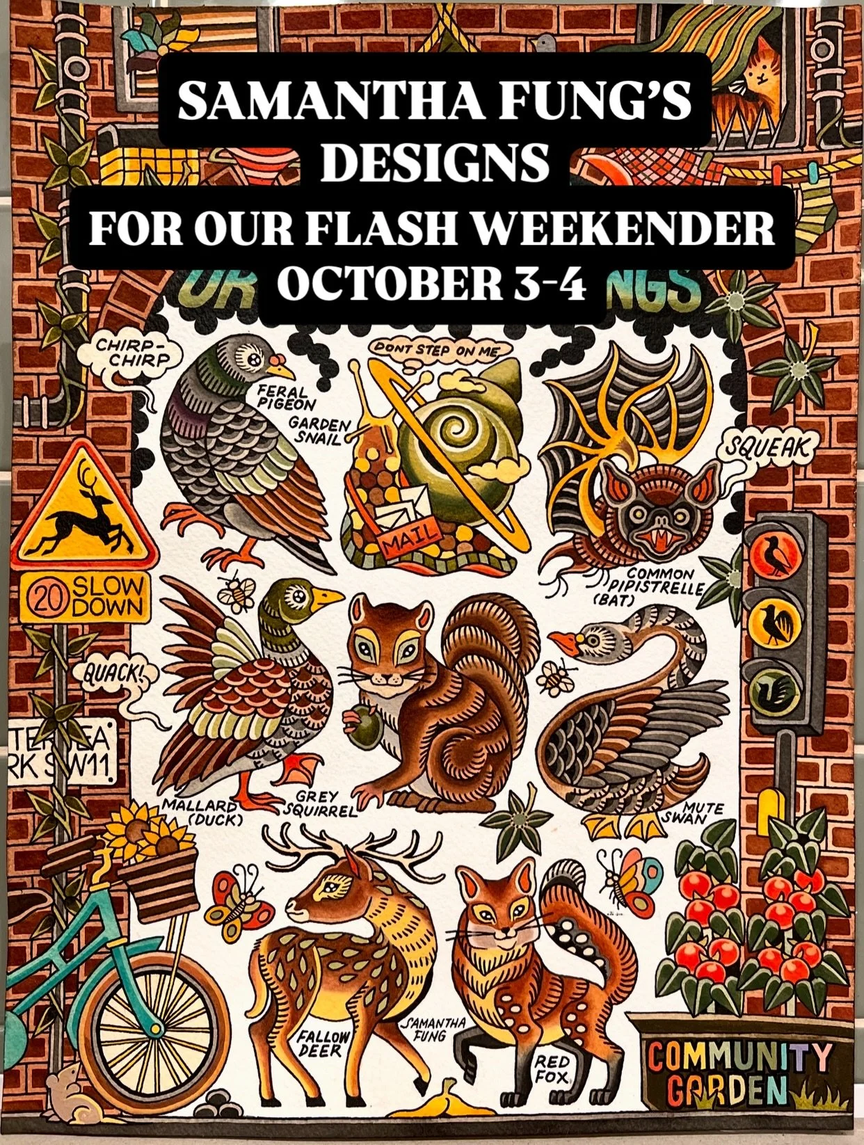 Swipe for some examples of @samanthafungtattoo work. Red Point Tattoo&rsquo;s 8th anniversary weekender. October 3-4. Samantha will be tattooing on Sunday 4th, from 11am to 7pm, first come first serve. Tattoo prices &pound;100-180. See you there!