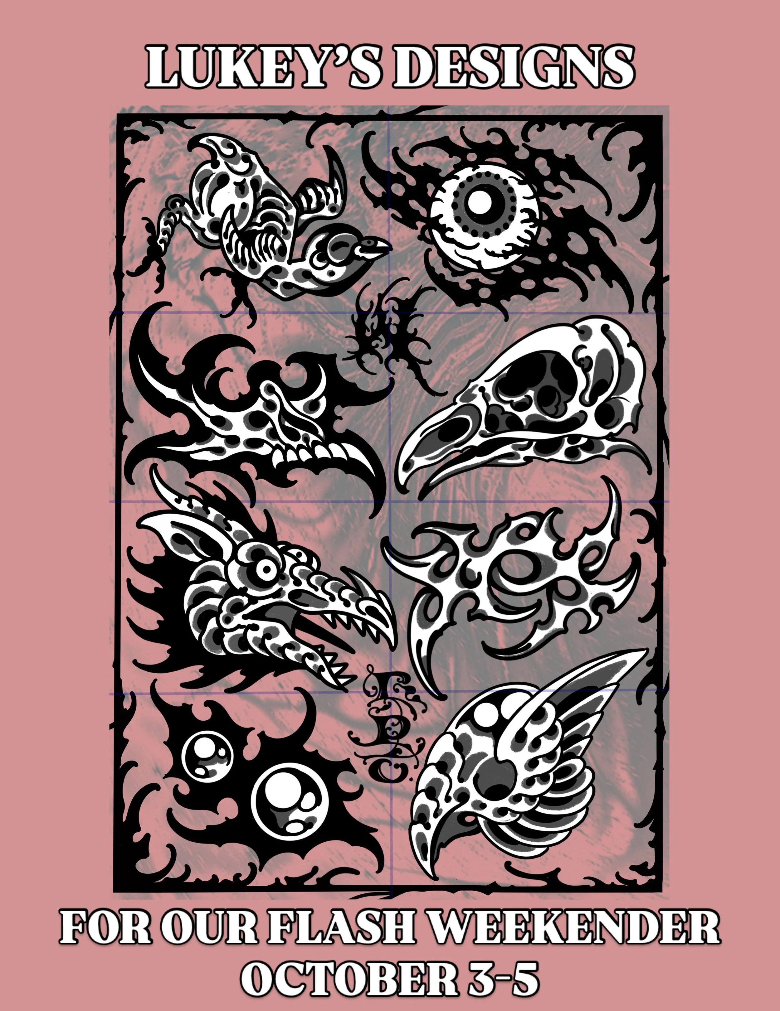 Swipe for some examples of @lukey.wolf work. Red Point Tattoo&rsquo;s 8th anniversary weekender. October 3-4. Lukey will be tattooing on Sunday 4th, from 11am to 7pm, first come, first serve. Tattoo prices &pound;100-180. See you there!