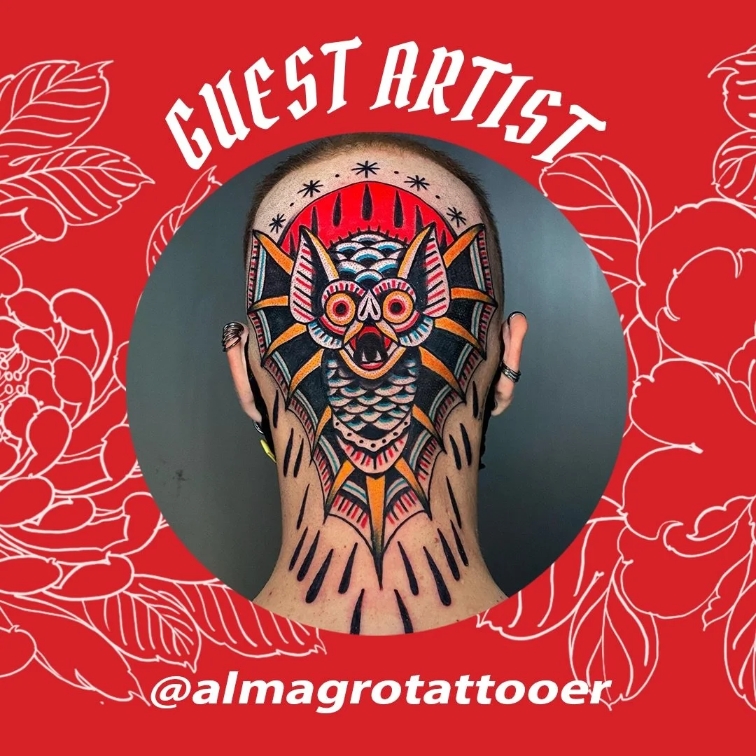We&rsquo;re excited to have @almagrotattooer guest with us again on November 11, 12. For info &amp; bookings 📩 almagrotattoo@gmail.com.
.
.
.
#almagrotattoo #traditionaltattoo #boldtattoos