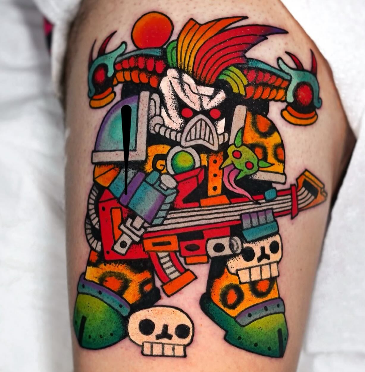 Bold colour tattoo