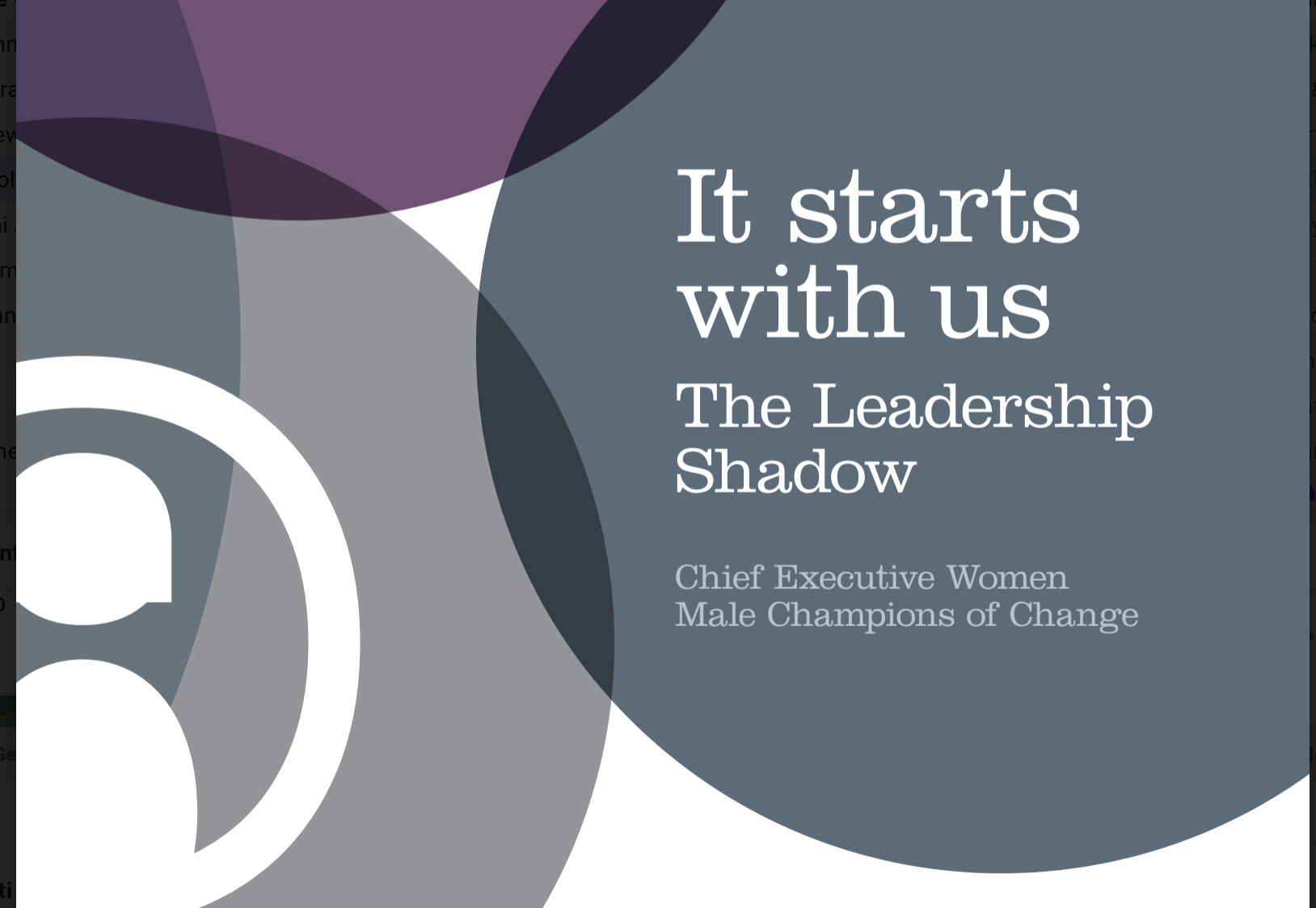 MCC &amp; Chief Executive Women - It Starts With Us - The Leadership Shadow