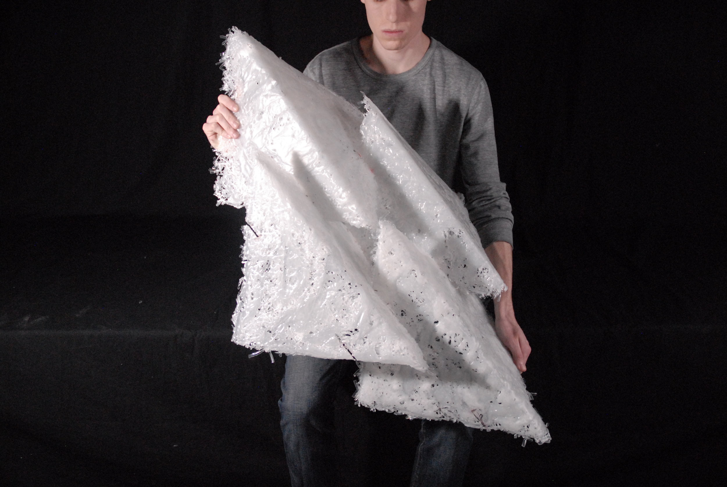 early iteration of panel geometry and assembly