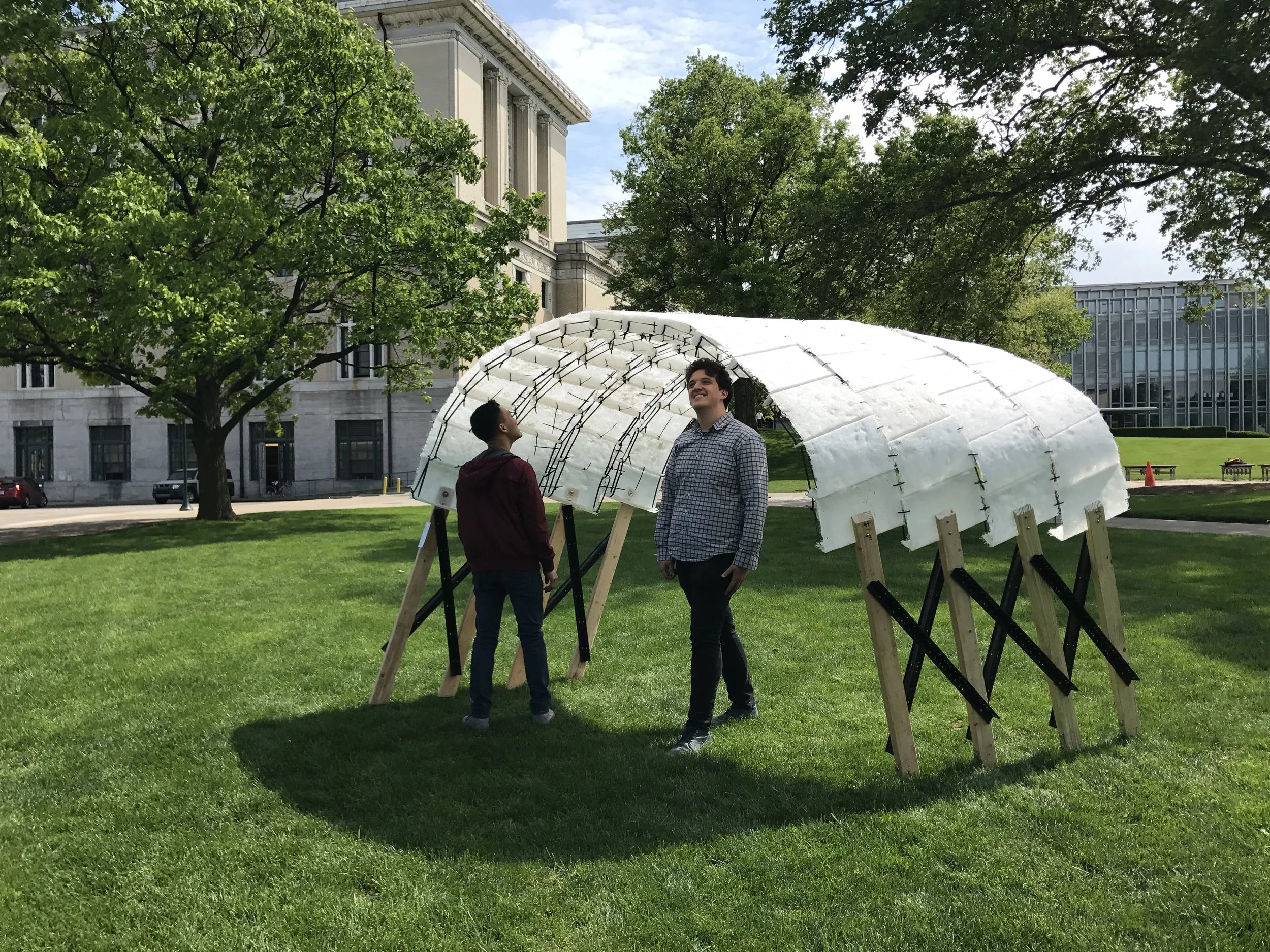 outdoor installation with occupants