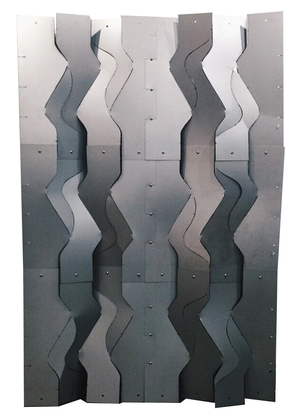 final assembly of six 0.032” gague 2’x2’ steel sheets