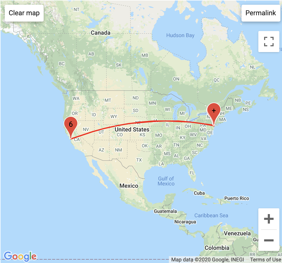 The location does not match the chart because  I used a different IP address lookup service for this map