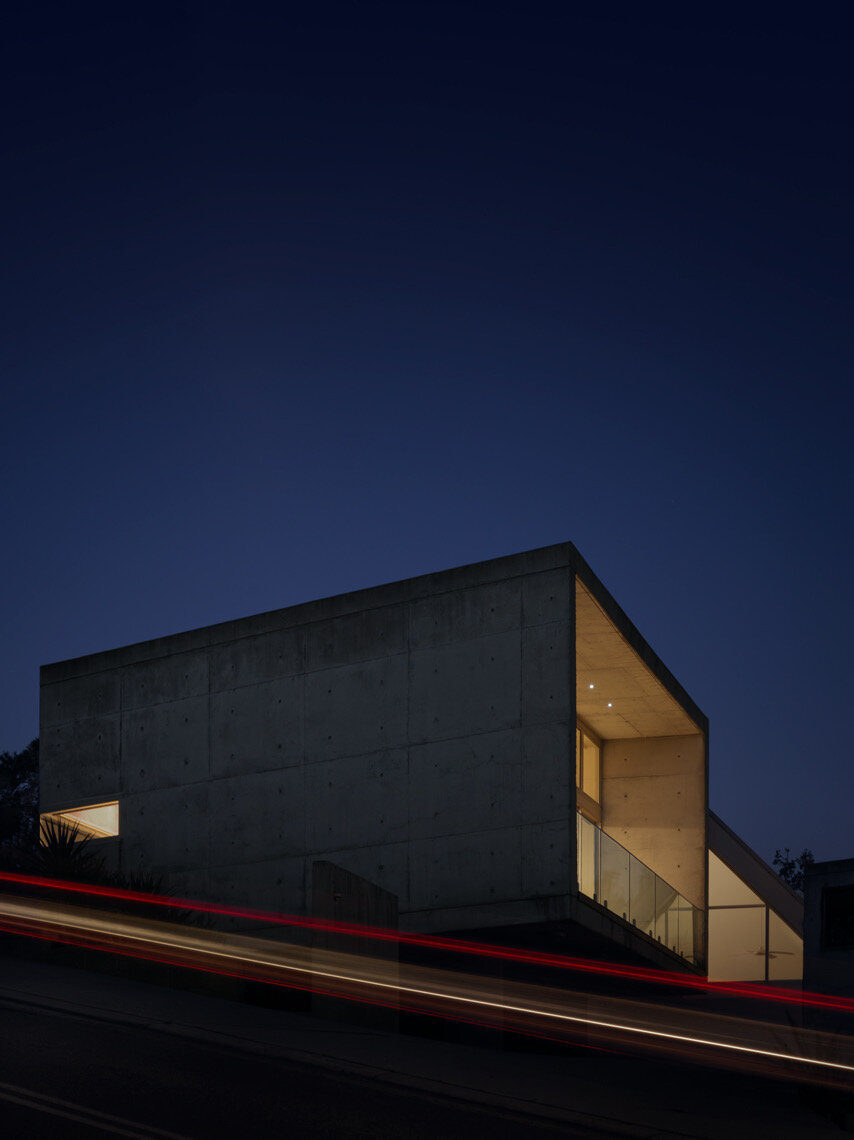 Forresters Beach Concrete House Nighttime