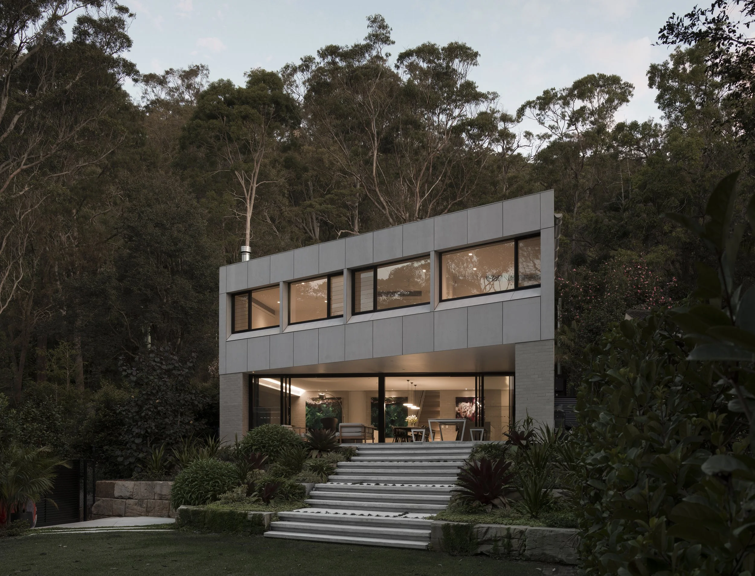 10/30 house north elevation with eucalypt backdrop.jpg