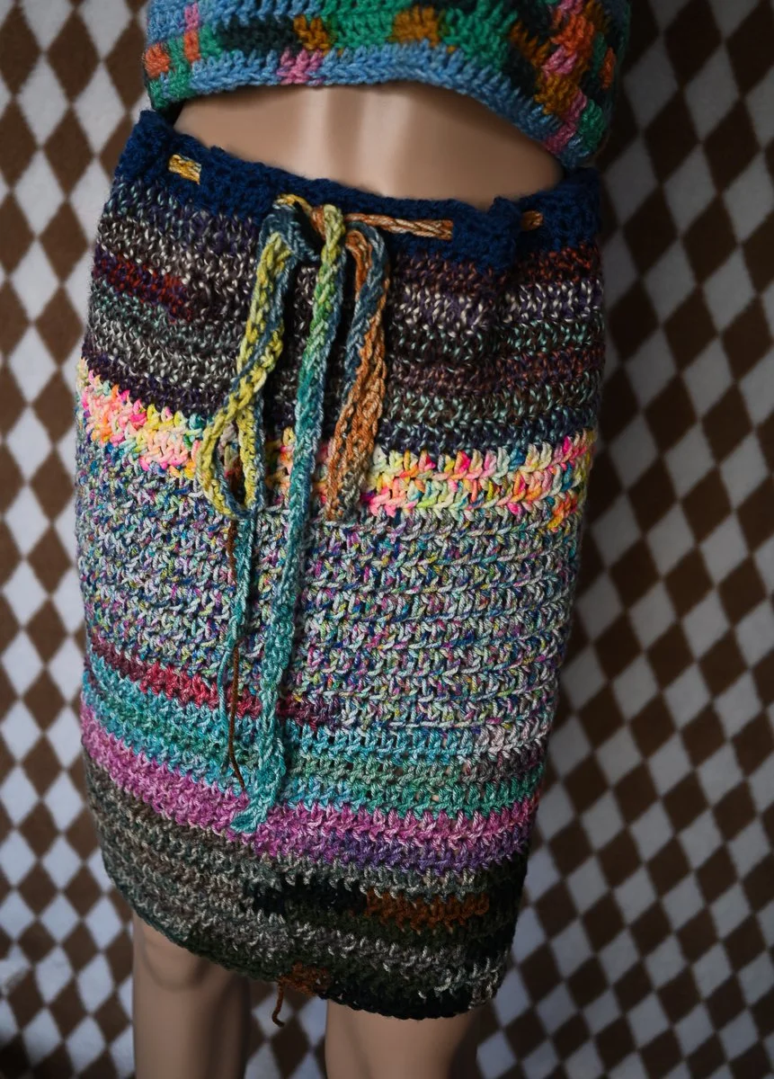 Scrappy Knee Length Skirt