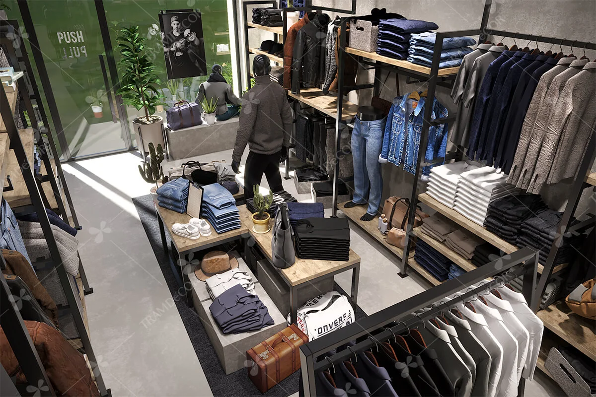 Thiết kế cửa Hàng Routine HCM — Tramdecor