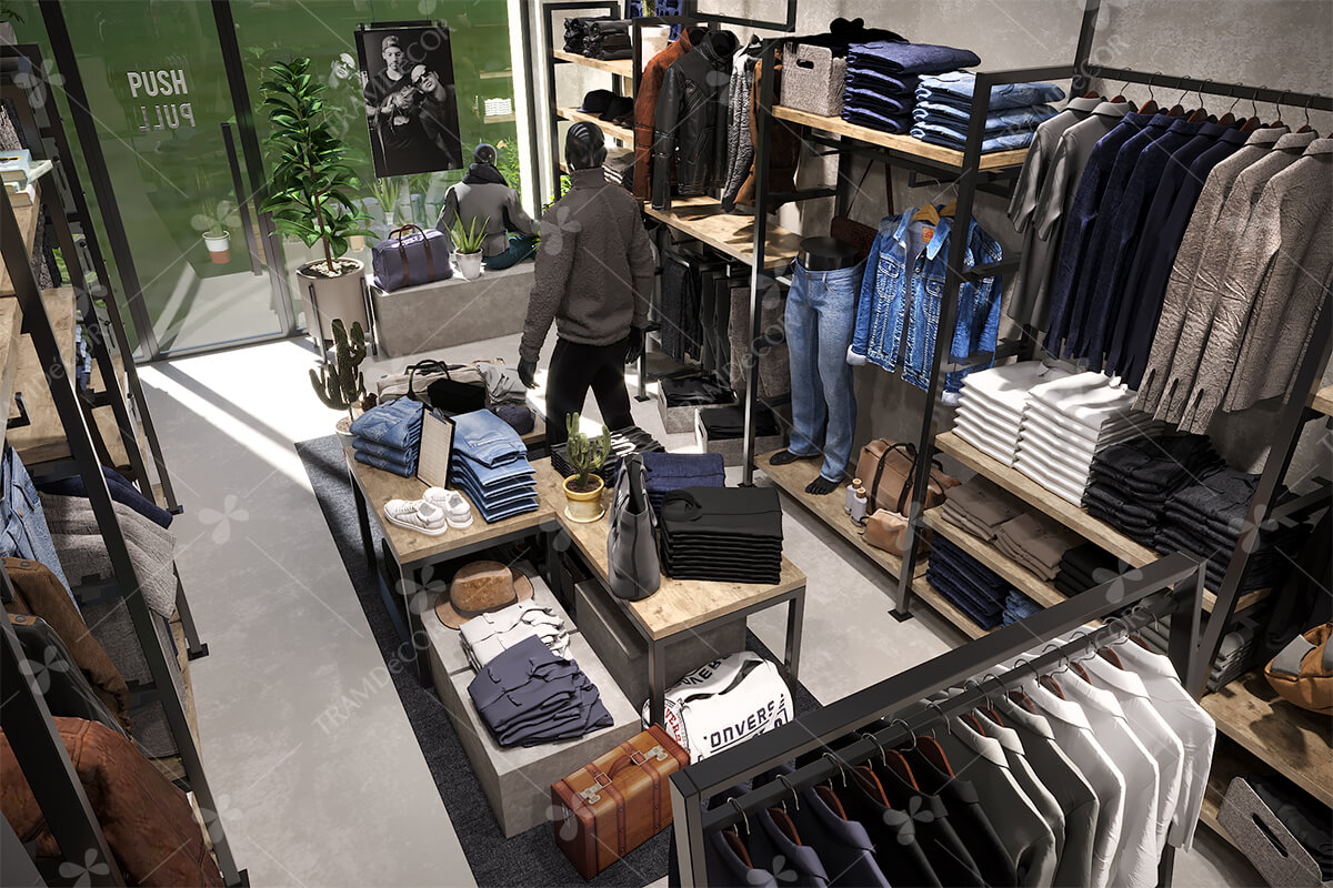 Thiết kế cửa Hàng Routine HCM — Tramdecor