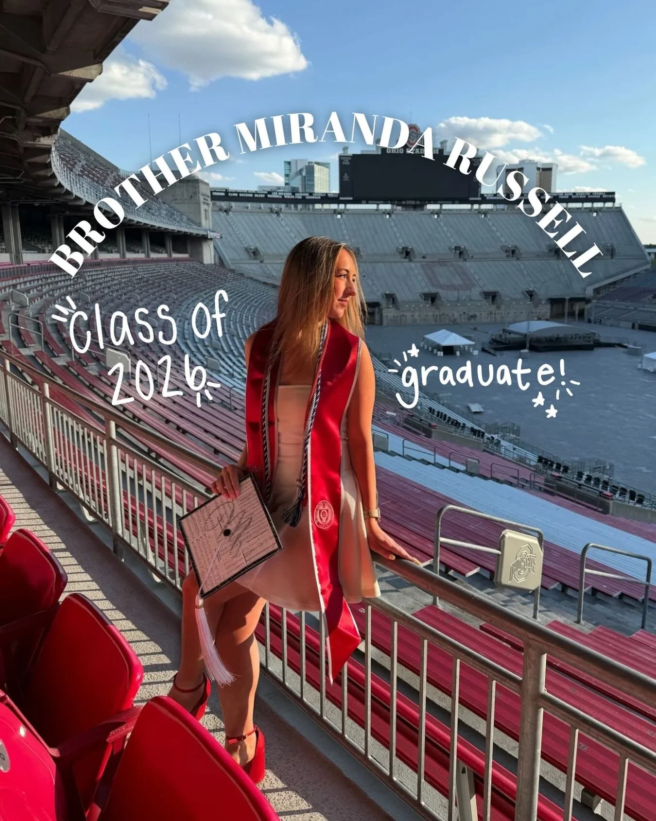 Congratulations to Brother Russell on graduating Magna Cum Laude from The Ohio State University with a B.S. in Psychology! She is earning a Masters Degree in Counseling at Youngstown State University starting this fall! Her favorite Kappa Kappa Psi m