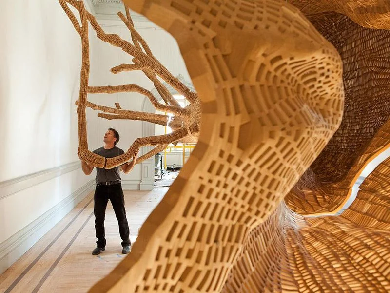 “The making of these trees was so much in that spirit—in terms of dodging the ease of digital and instead doing this all by hand,” says Grade. (Ron Blunt/ Renwick Gallery/ SAAM)
