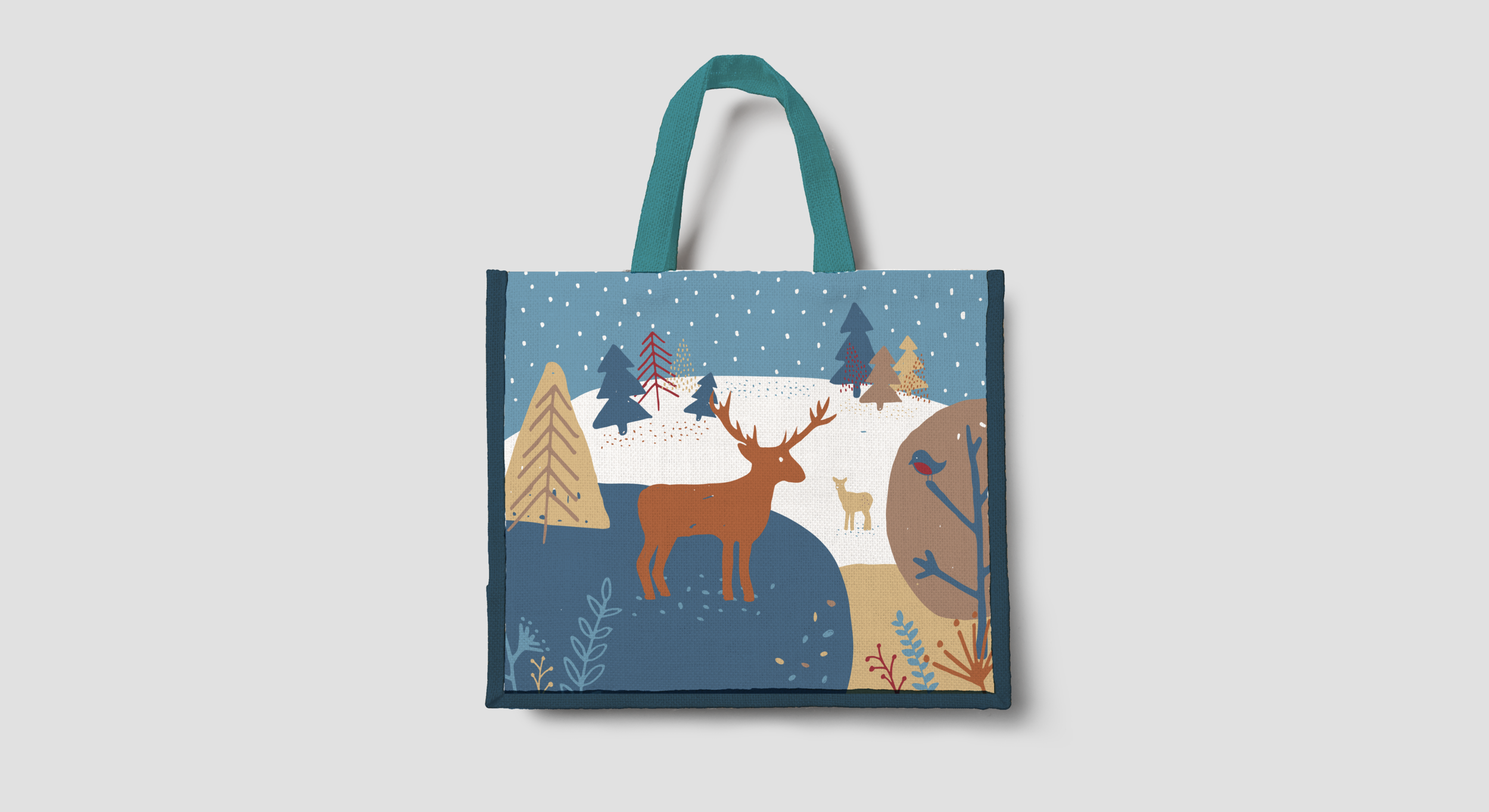 'Eden Project' Christmas Jute Bags