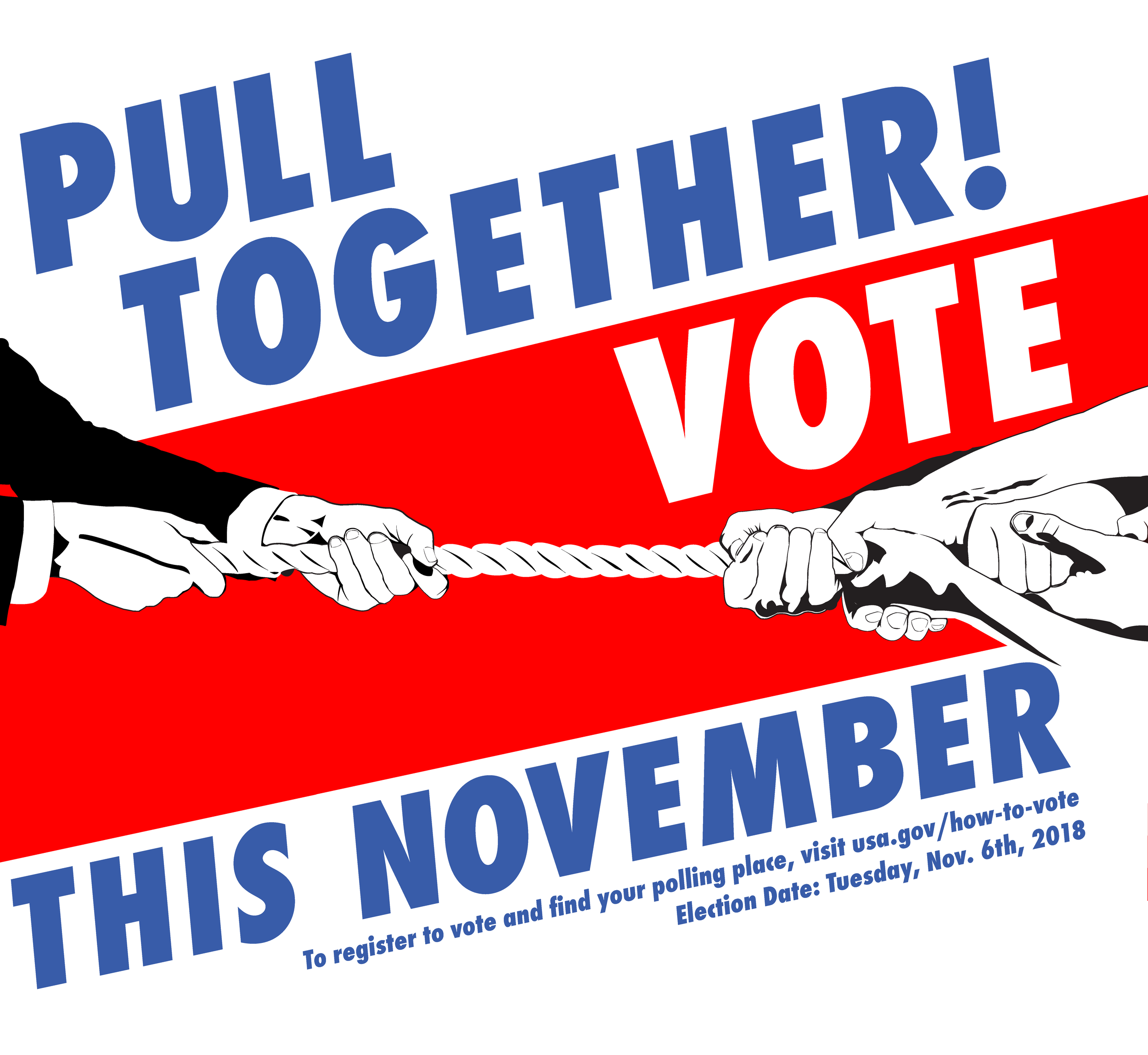 Emma Jeuttner, Get Out the Vote Poster, 2018