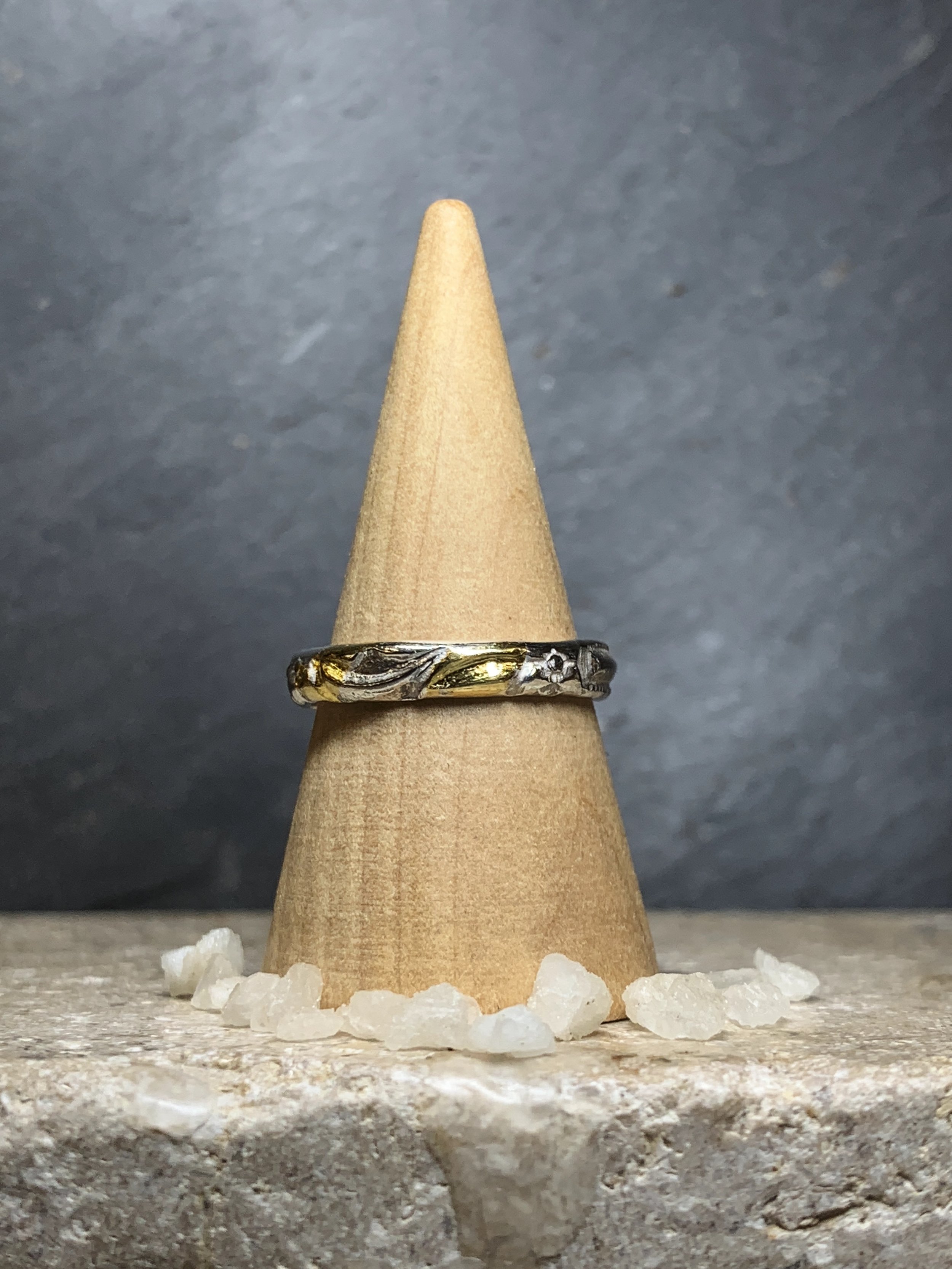 Gold Leaf Forged Ring
