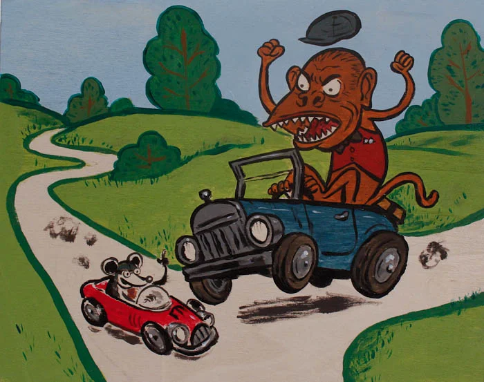 Frederick Noland 'Road Rage' Acrylic