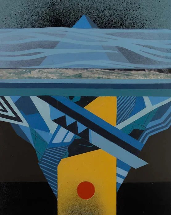Santos Shelton Aquatic Core collage, paint