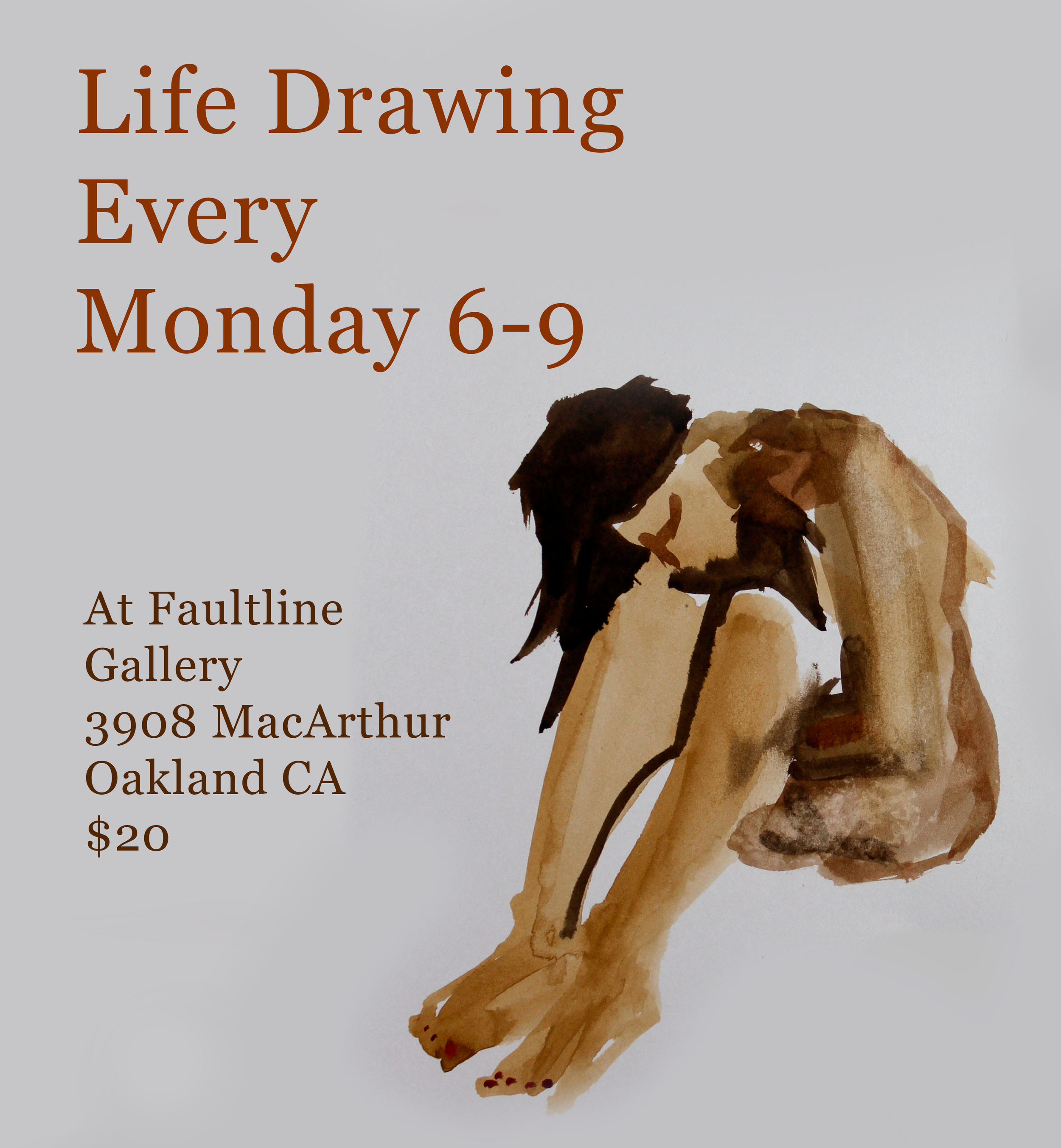 Life Drawing Tonight at Faultline Gallery